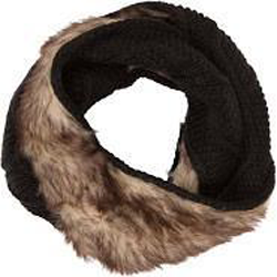 Sakkas Zena Fur Lined Knit Infinity Scarf