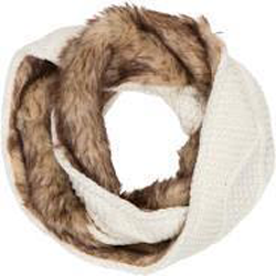 Sakkas Zena Fur Lined Knit Infinity Scarf