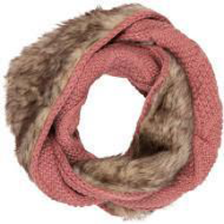 Sakkas Zena Fur Lined Knit Infinity Scarf