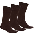 Sakkas Men's Cotton Blend Ribbed Dress Socks Value 6-Pack#color_Brown3-Pack