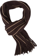 Sakkas Rhyland Striped Color Block Knitted Winter Scarf With Fringe#Color_MultiStripe